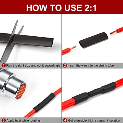 Chanzon 2:1 Ratio - 80Ft Roll - 1/24" (1mm) Heat Shrink Tubing Yellow - color: Yellow, size: 1mm (1/24") - 80FT