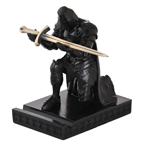Medieval Templar Vanguard Officer Knight Pen Holder Desk Organizers Black - color: Black
