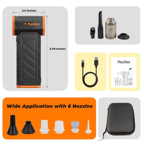10000mAh Electric Cordless 150000RPM Air Duster with Vacuum for PC Keyboard