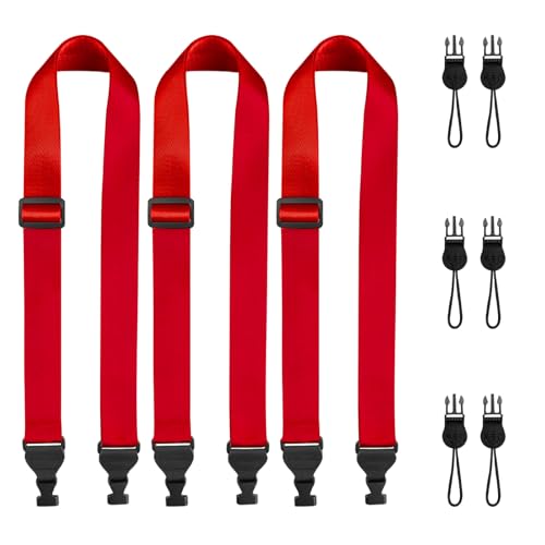 FIEIL 3 Pack Adjustable iPad Strap, Nylon Camera Strap, Comfortable Shoulder Strap for iPad Case, Cellphone Tablet, Camera, Laptop, Binocular, Luggage Bag(Red Universal Neck Lanyard) - color: Red