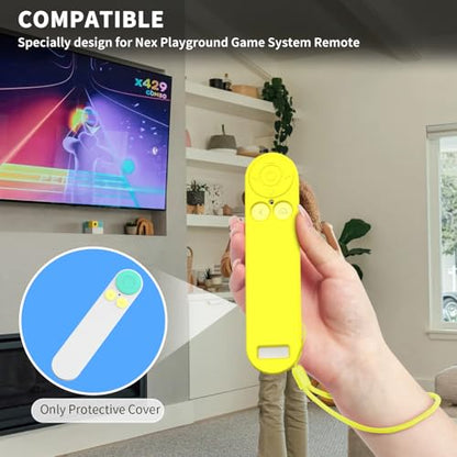 Silicone Remote Cover for Nex Playground Remote with Lanyard (Yellow) - color: Yellow