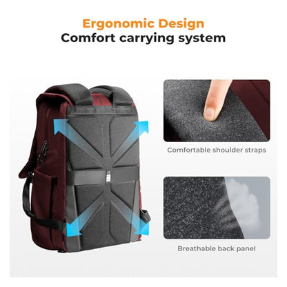 K&F CONCEPT Camera Backpack, 20L Camera Bags for Photographers - color: 09-red