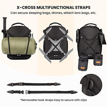 TARION Hard Shell Camera Backpack Bag for Photographers Compact 13L TRH - color: Black, size: Large