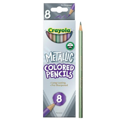 Crayola 68-3708 Metallic Colored Pencils 8 Pack