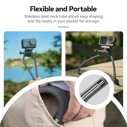TELESIN Action Camera Neck Mount SE 2.0 with Chest Strap, Gray - style: Neck Mount Se 2.0 Gray