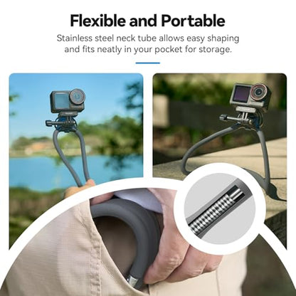 TELESIN Action Camera Neck Mount SE 2.0 with Chest Strap, Gray - style: Neck Mount Se 2.0 Gray