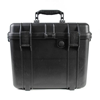 multicomp PRO 16" Weatherproof Equipment Case, made of Polypropylene Plastic, Black with Foam Insert, 16" X 12.5" X 8.5"