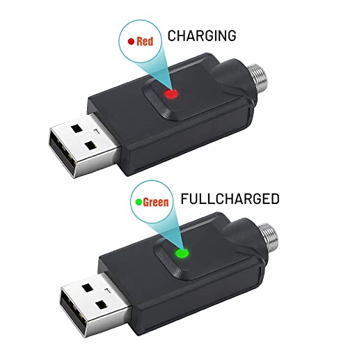 3-Pack Smart USB Thread Charger, Intelligent Battery Charger with LED Conversion Indicator Light, Fast Charging Overcharge Protection for Household Wireless Soldering Iron, Black