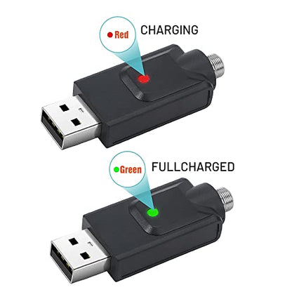3-Pack Smart USB Thread Charger, Intelligent Battery Charger with LED Conversion Indicator Light, Fast Charging Overcharge Protection for Household Wireless Soldering Iron, Black