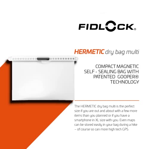 FIDLOCK Hermetic Dry Bag Flexible Magnetic Bag, Mega, Fabric Grey - color: Fabric Grey, size: Mega