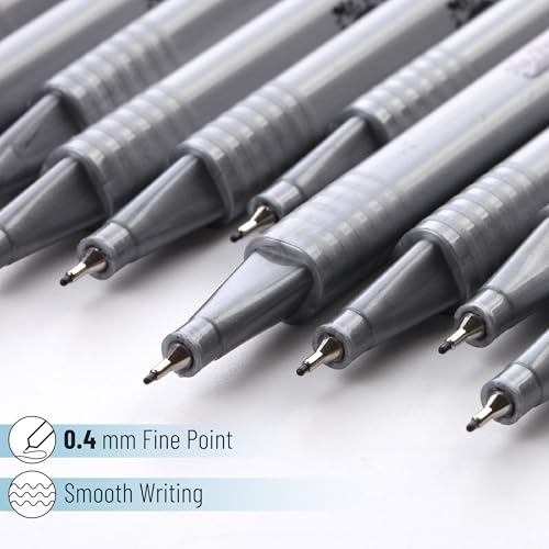 Mr. Pen- Black Fineliner Pens, 24 Pack, 0.4mm Fine Point - color: Black, size: 24 Pack
