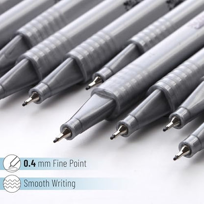 Mr. Pen- Black Fineliner Pens, 24 Pack, 0.4mm Fine Point - color: Black, size: 24 Pack