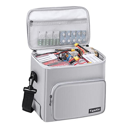 Tamfile Fireproof Lipo Battery Bag, 4200°F Explosionproof Lipo Safe, Silver - color: Silver