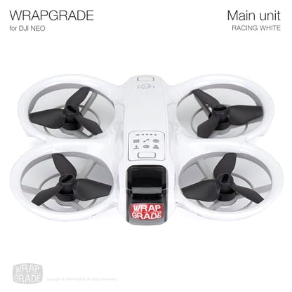 WRAPGRADE Skin Sticker Compatible with DJI NEO Full Wrap (Racing White) - color: Racing White