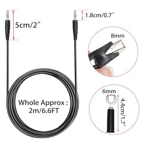 Sumnacon 4 in 1 Banana Plug Alligator Clip Pure Copper Fork Test Lead - size: 9.8 ft