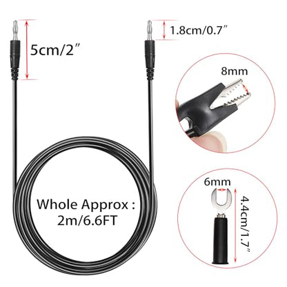 Sumnacon 4 in 1 Banana Plug Alligator Clip Pure Copper Fork Test Lead - size: 9.8 ft