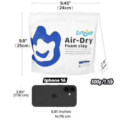 Yellow Air Dry Foam Clay 1.1lbs/500g, Soft & Easy to Mold - color: Yellow