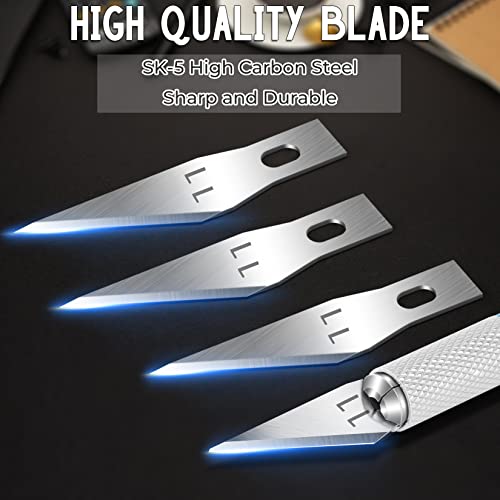 JETMORE 100 Pack Exacto Knife Blades, Hobby Knife Blades for Carving & DIY - size: #11