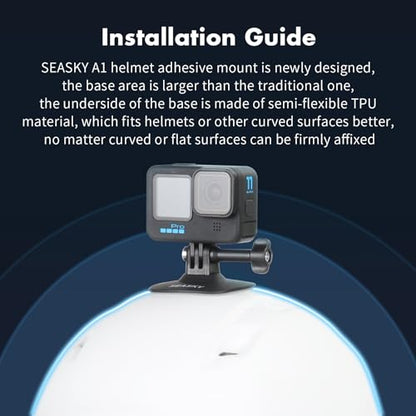 SEASKY A1 Sports Camera Flexible Adhesive Helmet Mount use Genuine 3M