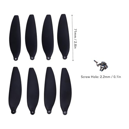Drfeify Drone Propeller, Drone Accessories, 7.1cm Low Noise Blades Replacement for Mini Series E88 E58