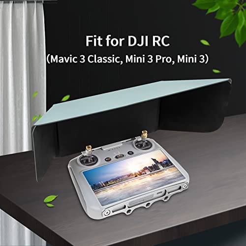 Hanatora Sun Hood Shade for DJI RC(Mavic 3 Classic/Pro,Mini 3/3 Pro Remote Controller),Foldable Monitor Sunshade Accessories