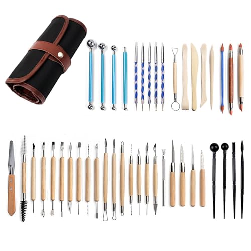 S & E TEACHER'S EDITION 43 Pcs Pottery & Clay Sculpting Tool - size: 43 PCS