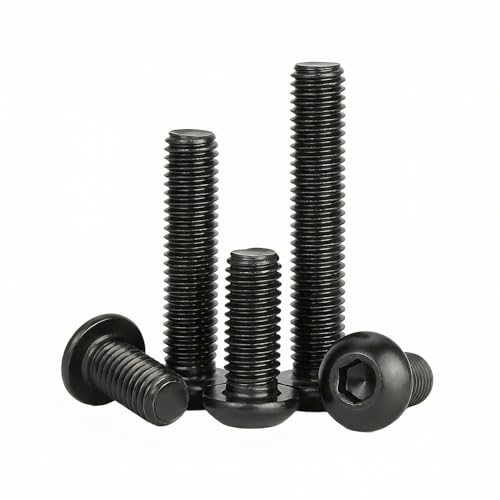 M2 x 4mm(50 Pack) Button Head Hex Socket Cap Screws Bolts, Hex Drive Bright Finish Fully Machine Thread, Corrosion Resistant Black Oxide 304 Stainless Steel 18-8 Screws - size: M2 x 4mm