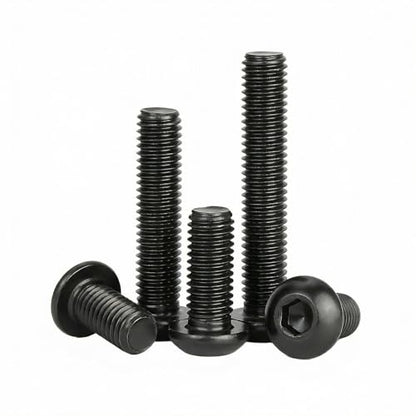 M2 x 4mm(50 Pack) Button Head Hex Socket Cap Screws Bolts, Hex Drive Bright Finish Fully Machine Thread, Corrosion Resistant Black Oxide 304 Stainless Steel 18-8 Screws - size: M2 x 4mm