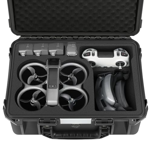 Case for DJI Avata 2 Drone Combo - Waterproof Hard Cases with Foam for Avatar 2 Fly More Combo/Goggles 3(NOT N3)/RC Motion 3/FPV Remote Controller/Batteries, for DJI Drone Accessories (Only Case)