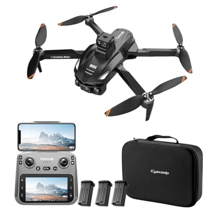 V168MAX Drones with Camera for Adults 4k, Black (3 Batteries)