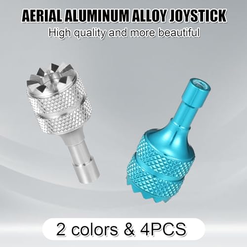 4pcs Mini Joystick Replacement Compatible with DJI Mini 3 Pro - color: Light Blue,silver