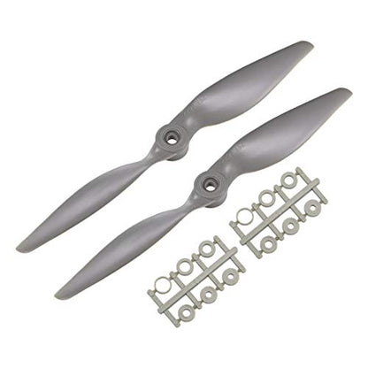 uxcell RC Propellers CCW 9x6 Inch 2-Vane for Airplane Nylon Gray 2Pcs with Adapter Rings - size: 9x6 inch