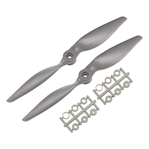 uxcell RC Propellers CCW 9x6 Inch 2-Vane for Airplane Nylon Gray 2Pcs with Adapter Rings - size: 9x6 inch