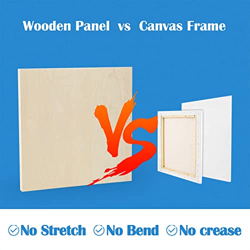 Falling in Art 2 Pack 18x18 Unfinished Birch Wood Panels Kit for Painting - size: 18*18 2-pack