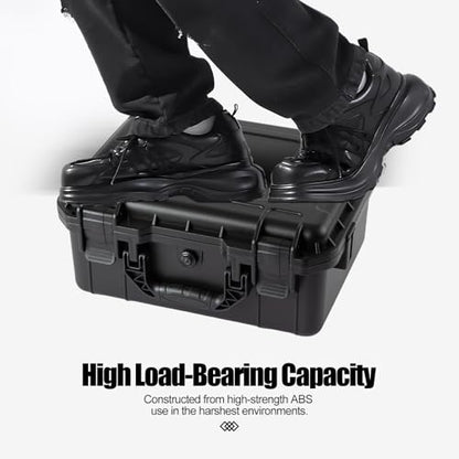 small Hard case Waterproof Hard Case with DIY Customizable Foam Insert Portable Protective for Camera Drones Equipments Tools Test Instruments 14.2''x11.4''x6.3'' - color: 14.2''x11.4''x6.3''