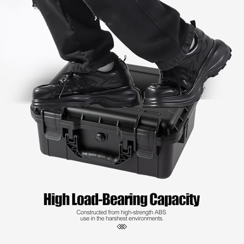small Hard case Waterproof Hard Case with DIY Customizable Foam Insert Portable Protective for Camera Drones Equipments Tools Test Instruments 14.2''x11.4''x6.3'' - color: 14.2''x11.4''x6.3''