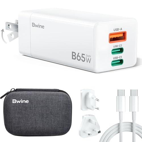 Bwine F7GB2 Pro 4k 3-Axis Gimbal Drone + 65W 3-Port Fast Charging Blocks, Universal Travel Adapter Kit