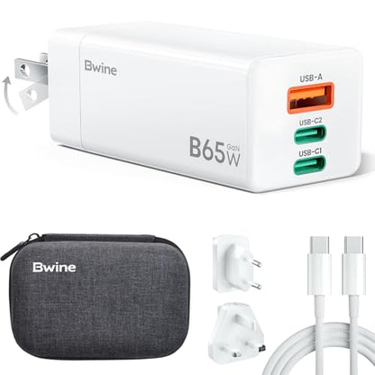 Bwine F7GB2 Pro 4k 3-Axis Gimbal Drone + 65W 3-Port Fast Charging Blocks, Universal Travel Adapter Kit
