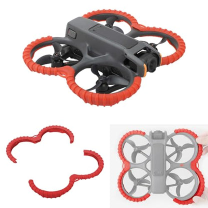Propeller Guard Protector Accessories for DJI Avata 2, Prop Bumper Drone Anti-Collision Scratch-proof Protection,Fly Combo Protective Cover Ring(Red) - color: Red