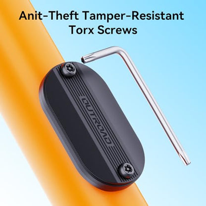 for Tile Bike Mount- Compatible with Tile Pro / Mate / Sticker, IPX8 Waterproof Bike GPS Tracker Holder, Hidden Under Bottle Cage or Alone, Extended M5 Black Safety Screws with Driver (1 Pack-Black)