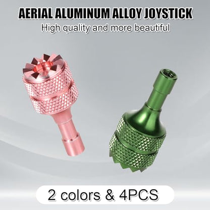 4pcs Drone Control Sticks for DJI Mini 3 Pro DJI RC Smart Controller - color: Green,pink