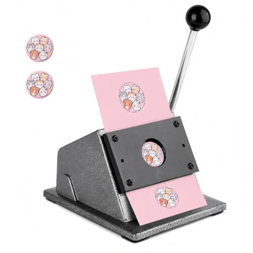 Taddien Round Badge Maker, 35mm (1.38in) Cut Size Round Die Cutter - color: 35mm (1.38in) Cut Size