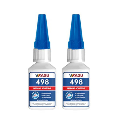 498 Super Glue Instant Adhesive Transparent 20g for Metal Plastic and Rubber 2 Pack - size: 498, style: 2 Pack