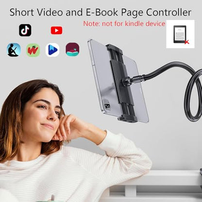 Phone Remote with Touchpad for TikTok, Bluetooth Page Turner for Kindle App, Mini Mouse for iPhone, iPad, Android Devices. Cellphone Camera Photo/Video Remote Control, Carrying Case Included