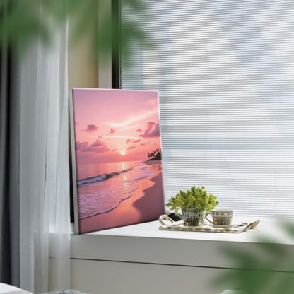 YOYA Framed Paint by Numbers Kit for Adults - Sunset Beach Paint by Number - color: Beach 034