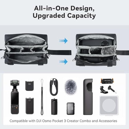 UTEBIT Carrying Bag for DJI Osmo Pocket 3, Portable Storage Carry Case - size: S
