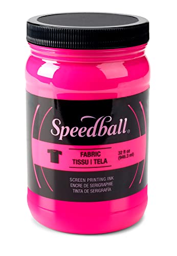 Speedball, 4697, Fluorescent Screen Printing Ink, 32 Fl oz., Magenta - color: Magenta