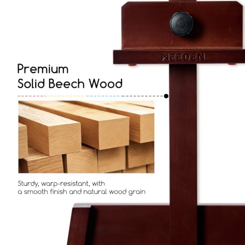 MEEDEN Wooden Easel Stand for Display: Holds Canvas up to 43" Art Easels - color: Deep Walnut
