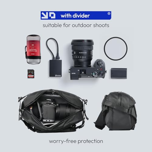 ULANZI 9L Camera Sling Bag, Water-Resistant Camera Case with Tripod Holder - size: Black 9L