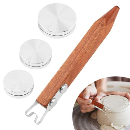 6 mm Clay Wheel Throwing Scraper, Pottery Carving and Trimming Tool for Ceramic Clay Sculpting, Wheel Throwing and Detail Work